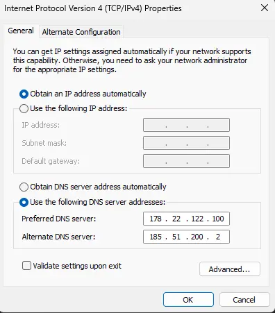روش تنظیم DNS
