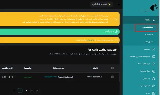 روش تنظیم DNS