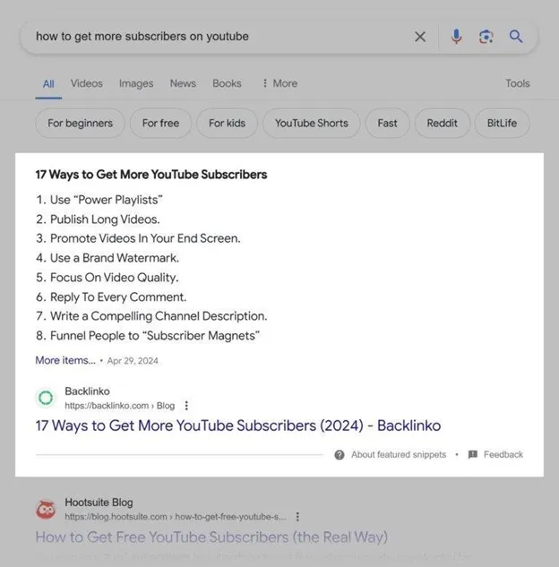 featured snippet چیست؟