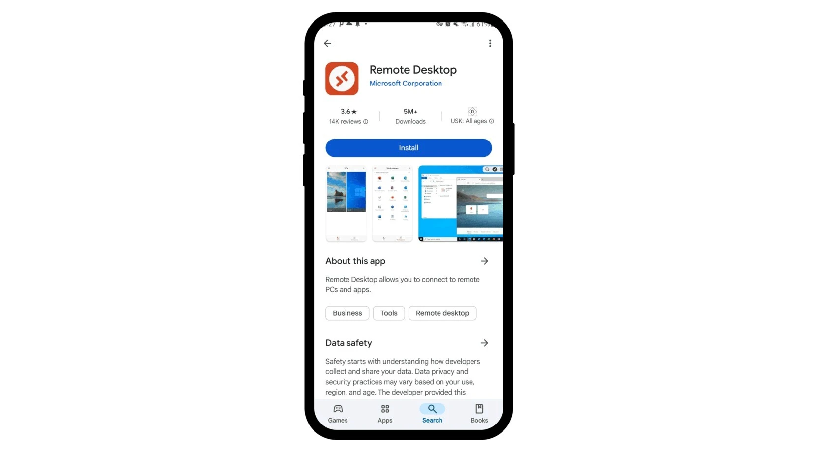 اتصال موبایل به سرور مجازی