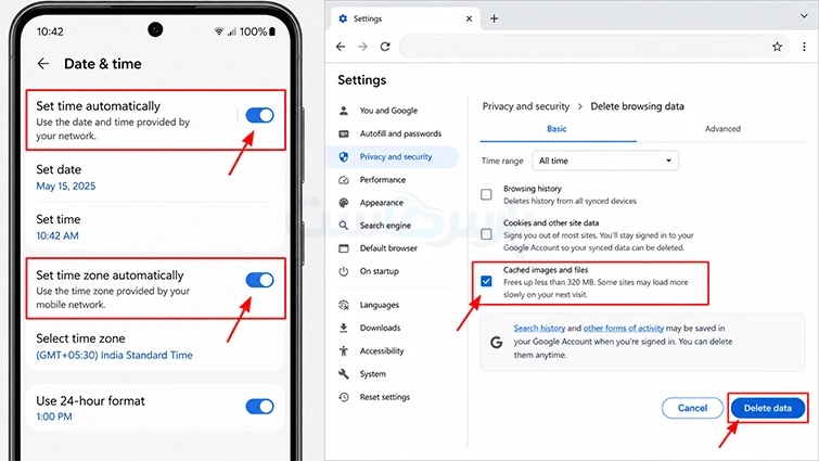 نحوه رفع خطای SSL در مرورگر و اندروید