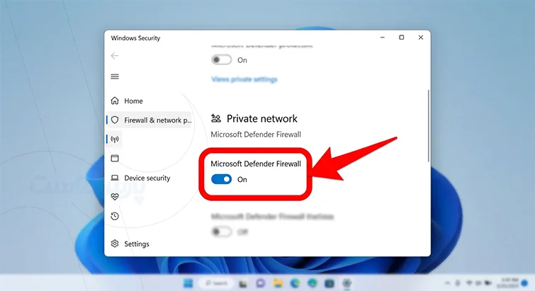 چگونه فایروال را خاموش کنیم؟ (سادهترین روش: Windows Security)