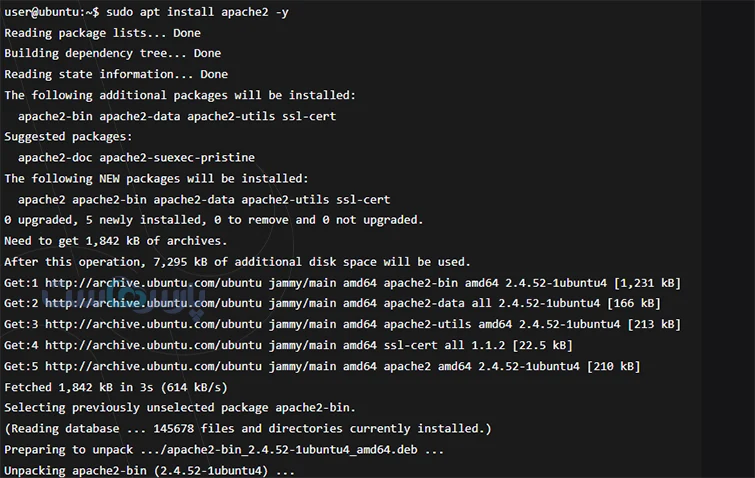 آموزش نصب Apache روی سرور لینوکس (Ubuntu)