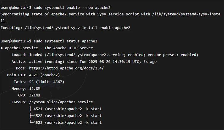 آموزش نصب Apache روی سرور لینوکس (Ubuntu)