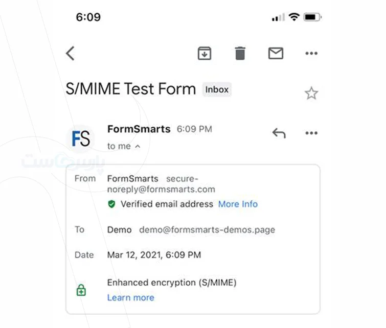 استفاده از S/MIME برای ارسال و دریافت ایمیل