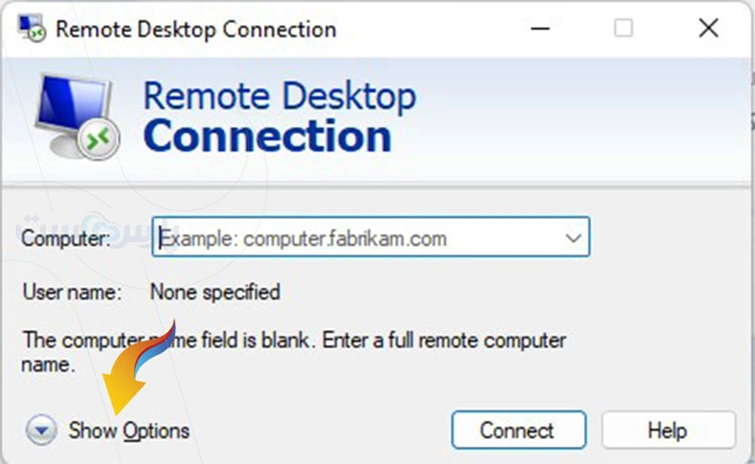 اجرای Remote Desktop Connection
