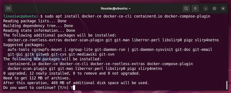 بسته‌های Docker را نصب کنید