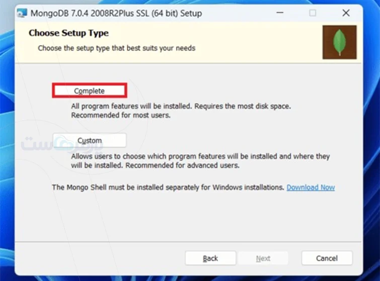 نصب MongoDB با فایل MSI
