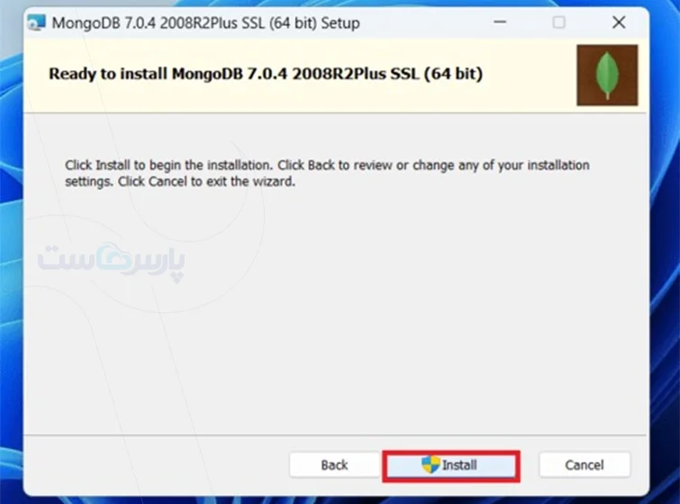 نصب MongoDB با فایل MSI