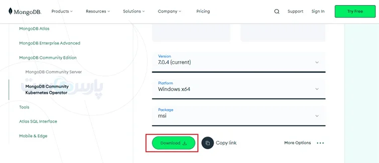 آموزش دانلود و نصب MongoDB روی ویندوز