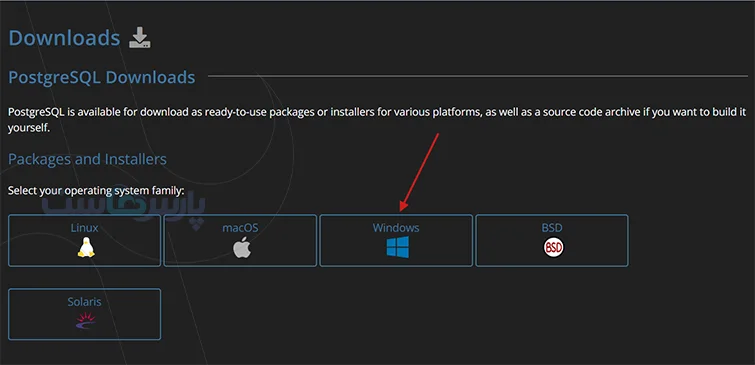مراحل نصب PostgreSQL در ویندوز