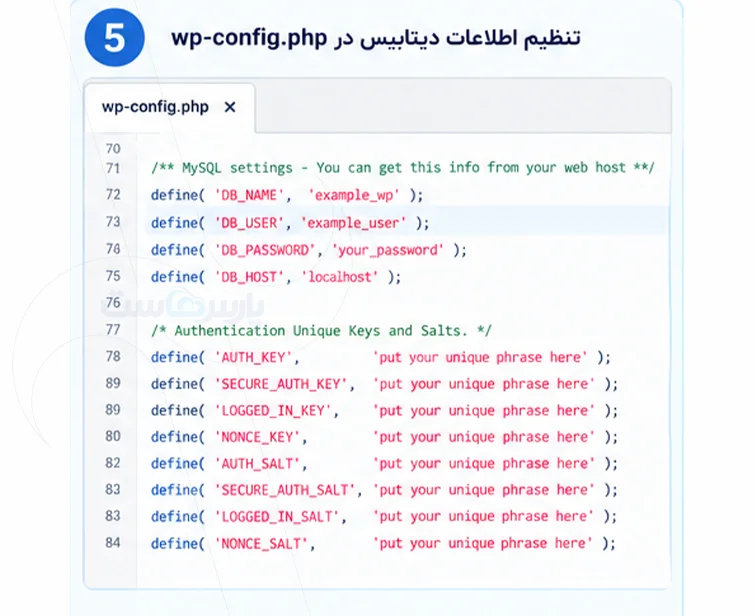 چطور wp-config.php را تنظیم کنیم؟