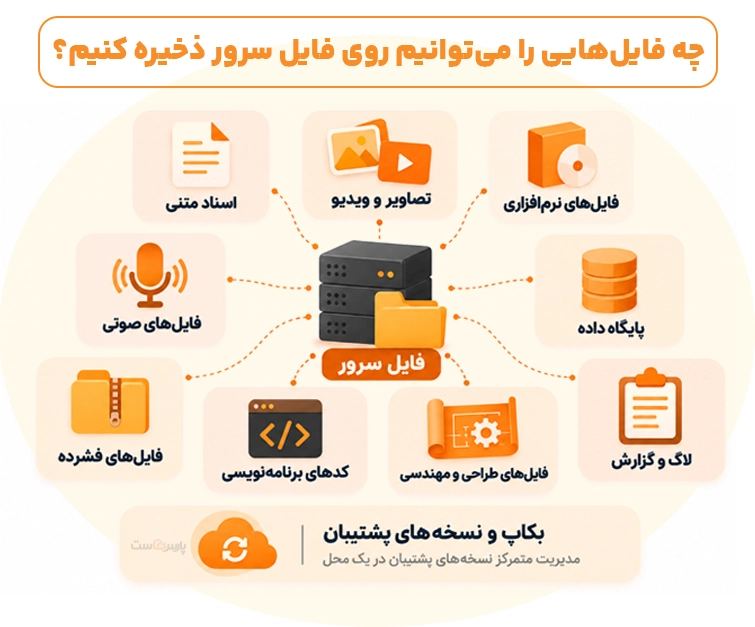 چه فایلهایی را میتوانیم روی فایل سرور ذخیره کنیم؟